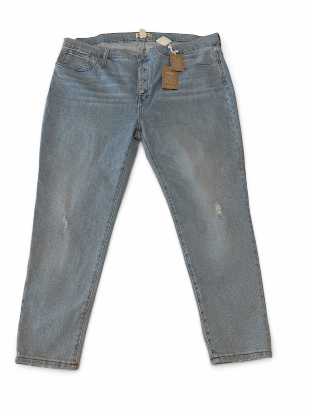 NWT Madewell size 36 High Rise Skinny Crop with Button-Fly